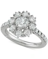 MARCHESA DIAMOND FLORAL ENGAGEMENT RING (1-5/8 CT. T.W.) IN 18K WHITE GOLD, CREATED FOR MACY'S