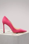 Jimmy Choo Romy 100 Raspberry Suede Pointy Toe Pumps In Cerise