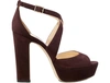 JIMMY CHOO April 120 sandals,APRIL120 SUE BURGUNDY