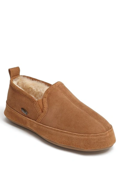 Acorn 'romeo Ii' Genuine Sheepskin Slipper In Walnut