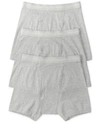 Calvin Klein Classics 3-pack Cotton Boxer Briefs In Heather Grey