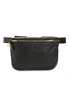 CLARE V LEATHER FANNY PACK - BLACK,CF10001-177
