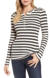 STATESIDE STRIPE THERMAL HENLEY TEE,300-2901