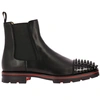 Christian Louboutin Black Melon Spikes Chelsea Boots In Black