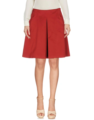 Max Mara Knee Length Skirt In Red