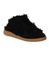 Maison Margiela Replica Low-top Shearling-lined Backless Trainers In Black