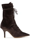 YEEZY YEEZY LACE-UP ANKLE BOOTS - BROWN,KW4200004MNKFW112469088