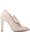 SERGIO ROSSI CURVED LOGO PLAQUE PUMPS,A78940MNAN0712456204