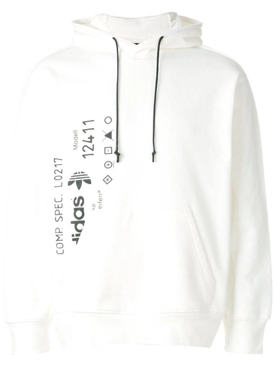 Adidas Originals By Alexander Wang Opening Ceremony Graphic Hoodie In White
