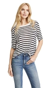 ALEXANDER WANG T STRIPED CROPPED TEE