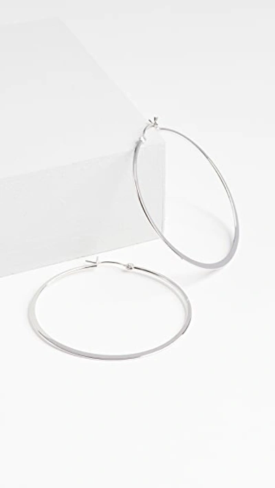 Jennifer Zeuner Jewelry Small Hoop Earrings In Silver