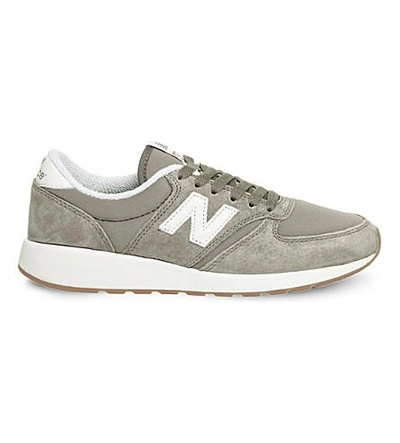 New Balance 420 Suede Trainers In Tan Suede Mesh