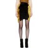 BALMAIN Black & Gold Velvet Miniskirt