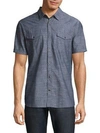 JOHN VARVATOS Space-Dye Cotton Button-Down Shirt