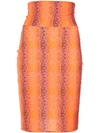 Amir Slama Python Print Skirt In Yellow