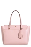 TORY BURCH PARKER LEATHER TOTE - PINK,37169
