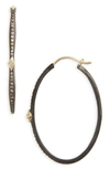 ARMENTA ARMENTA OLD WORLD OVAL HOOP EARRINGS,11499