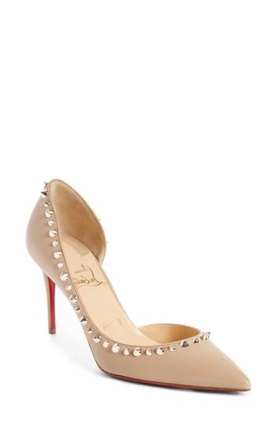 Christian Louboutin Irishell 85 Nappa Leather D'orsay Pumps In Beige