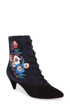 TORY BURCH CASSIDY FLORAL EMBROIDERY POINTY TOE BOOT,41649