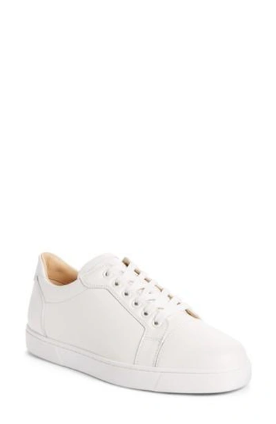 Christian Louboutin Vieira Platform Red Sole Trainers In White