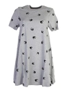 MCQ BY ALEXANDER MCQUEEN SWALLOW PRINTED JERSEY BABYDOLL DRESS,401641 RIT68 1244