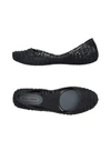 Melissa 'campana Papel Vii' Jelly Flat In Black