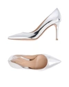 Gianvito Rossi Metallic Napa Open-toe Pumps In Silver