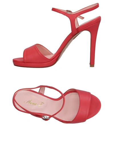 Anna F Sandals In Coral