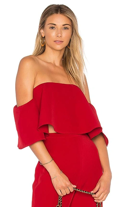 Privacy Please Court Top In Deep Red