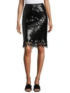 MARC JACOBS Knee-Length Sequin Fringe Skirt