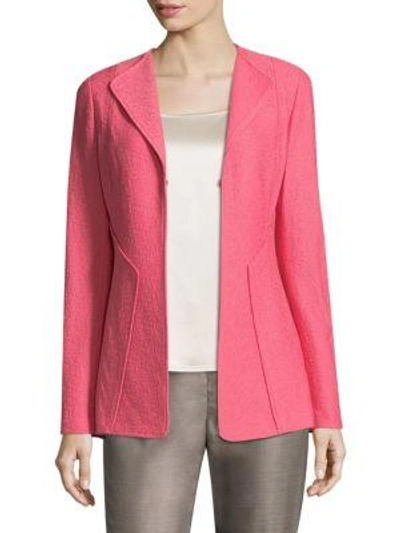 St John Hannah Wool-blend Jacket In Pink