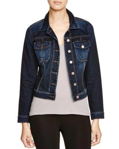 Kut From The Kloth Kara Raw Hem Denim Jacket In Enlighten Wash