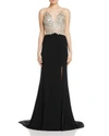 JOVANI FASHIONS EMBELLISHED-BODICE GOWN,BL02