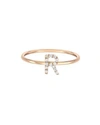 ZOE LEV JEWELRY PERSONALIZED DIAMOND INITIAL RING IN 14K YELLOW GOLD,PROD206020093