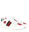 GUCCI ACE LEATHER SNEAKERS,P00294639