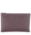 BOTTEGA VENETA INTRECCIATO LEATHER CLUTCH