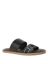 FENDI Double Strap Leather Slide Sandals