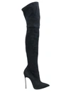 CASADEI BLACK OVER THE KNEE BOOT,1T000D125HHCAM000