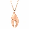 TRUE ROCKS Large Crab Claw Necklace Rose Gold