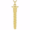 TRUE ROCKS Large Screw Necklace Yellow Gold
