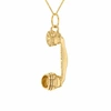 TRUE ROCKS Mini Vintage Telephone Necklace Yellow Gold