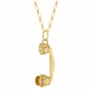 TRUE ROCKS Large Vintage Telephone Necklace Yellow Gold