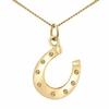 True Rocks 18 Carat Gold Plated & Sterling Silver Mini Horseshoe Pendant