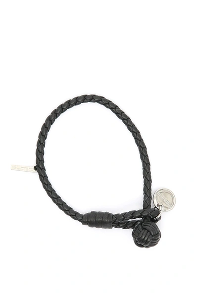 Bottega Veneta Intrecciato Single-knot Bracelet, Black In Nero-neronero