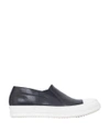 RICK OWENS LEATHER BOAT SNEAKERS,9433856