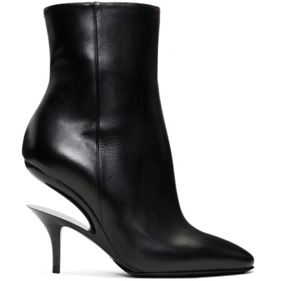 Maison Margiela Suspended-heel Leather Ankle Boots In Black