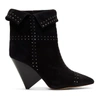 ISABEL MARANT Black Suede Lizynn Studded Boots