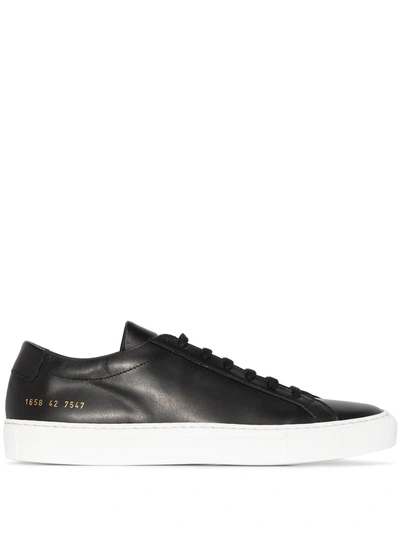 Common Projects Original Achilles Low Suede Sneakers In Black