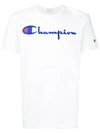 Champion Crewneck T-shirt With Script Logo - White
