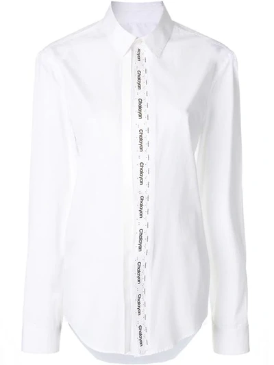 Chalayan Logo Print Shirt In White